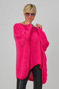 Kuscheliger Oversized Strickpulli, pink