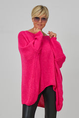 Kuscheliger Oversized Strickpulli, pink