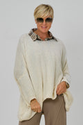 Kuscheliger Oversized Strickpulli, ecru/creme