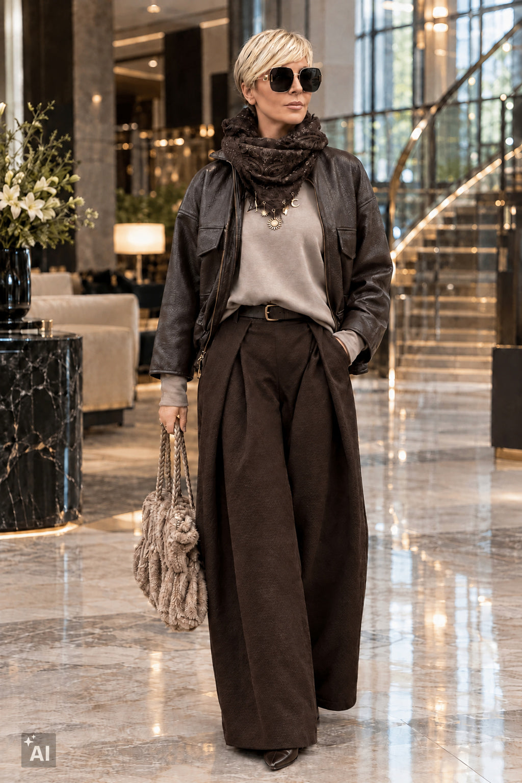 Sweaty "VB" by Silvia van Beekum, taupe