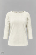 Breit geripptes Longsleeve, ecru