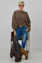Strickpulli/Überwurf LEO, braun-schokobraun
