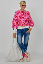Strickpulli/Überwurf LEO, rosa-rot
