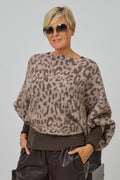 Strickpulli/Überwurf LEO, taupe-braun