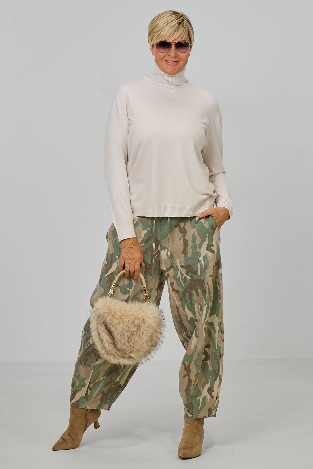 Rollkragen Pulli "Senora", creme