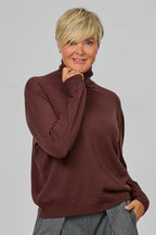 Rollkragen Pulli "Senora", schokobraun