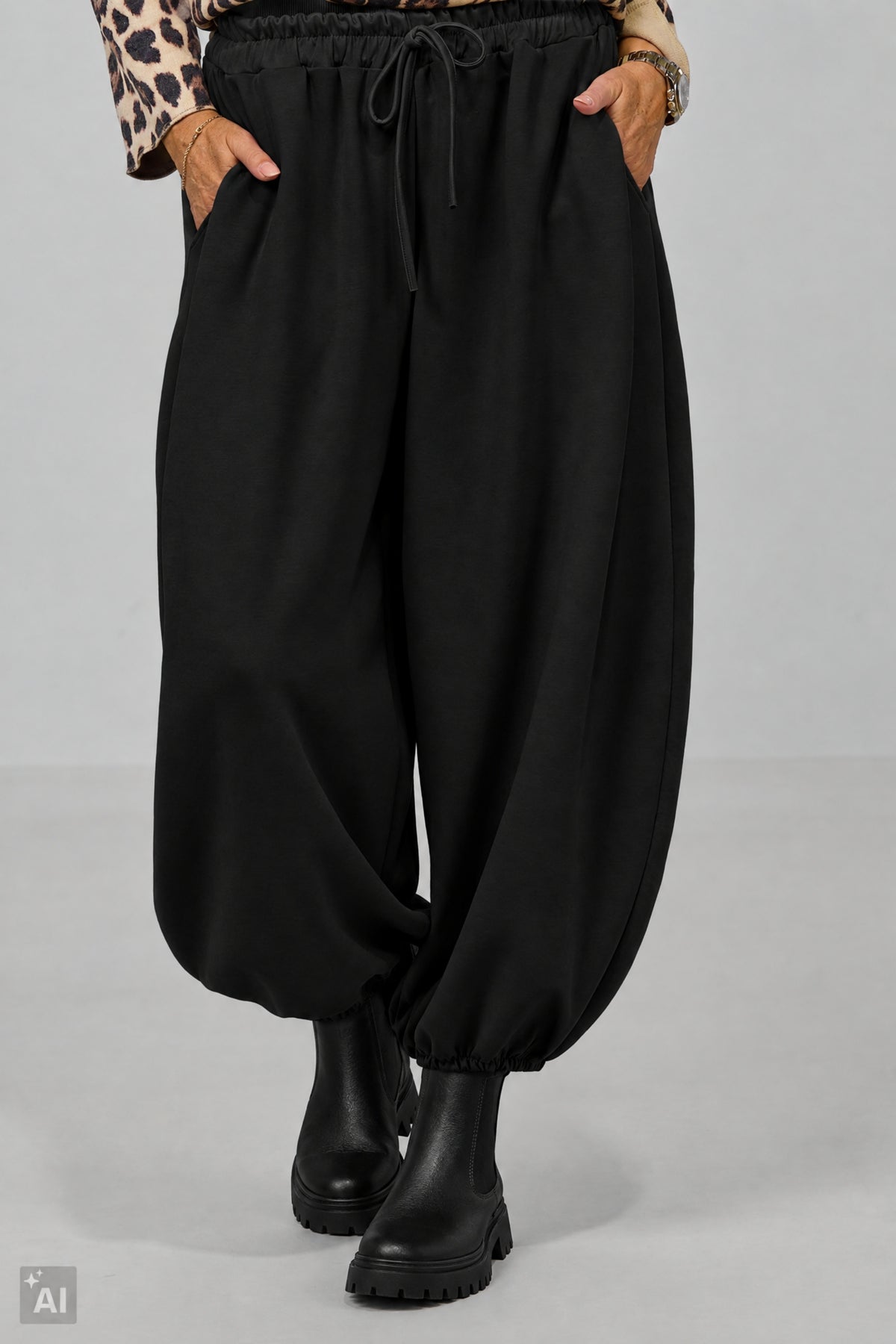 Cozy Pumphose, schwarz