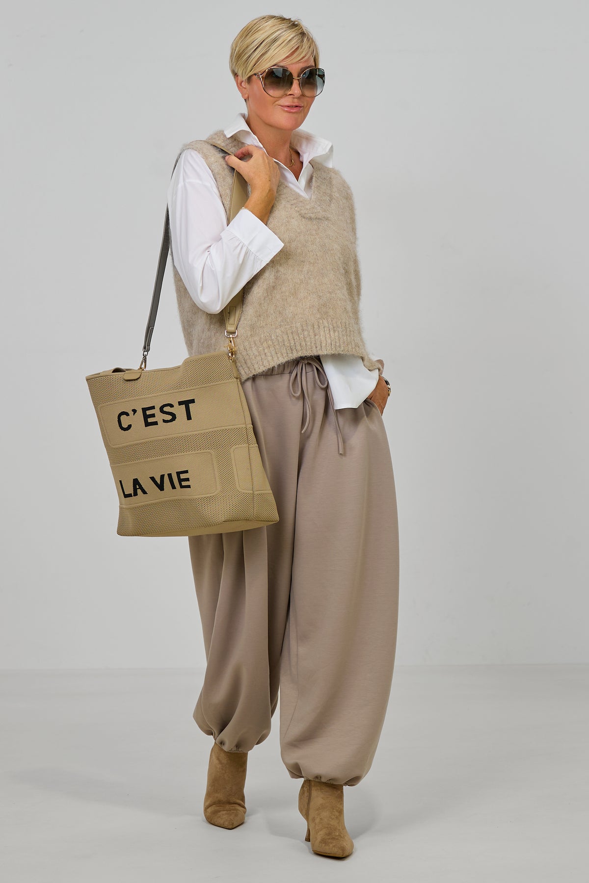 Cozy Pumphose, taupe