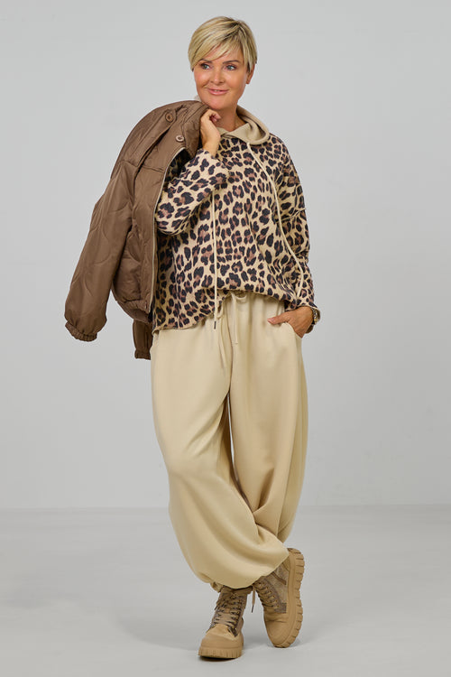 Leo-Hoodie, leo-beige-braun
