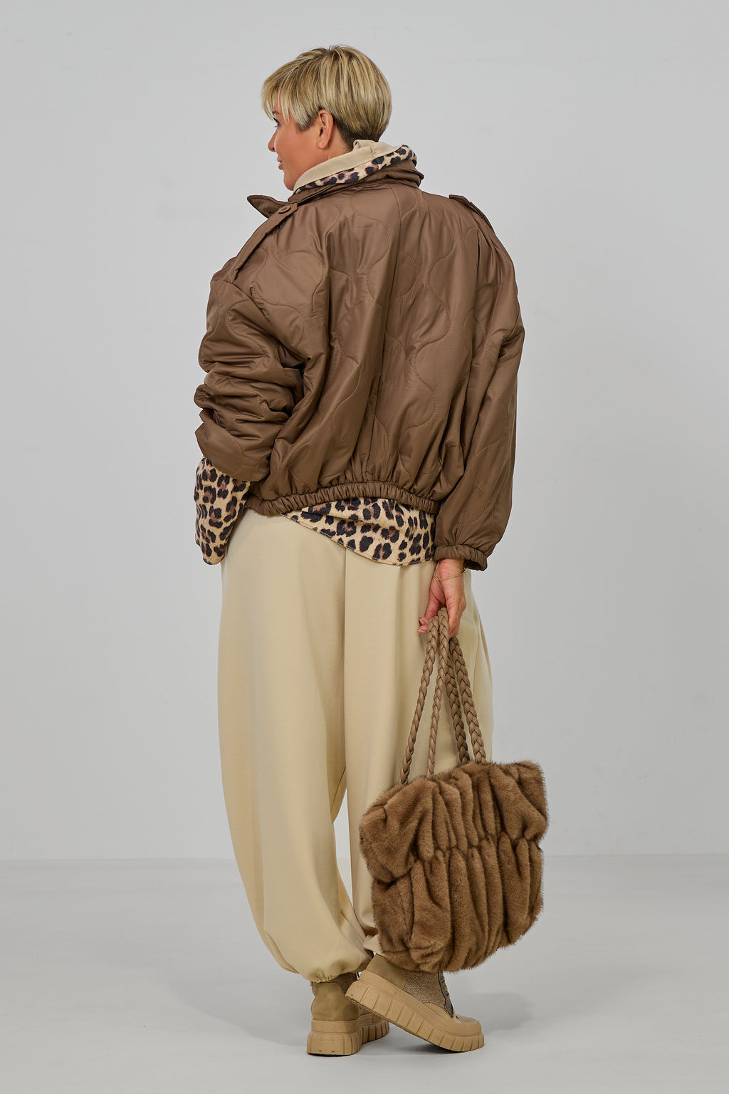 Steppjacke/Blouson, hellbraun