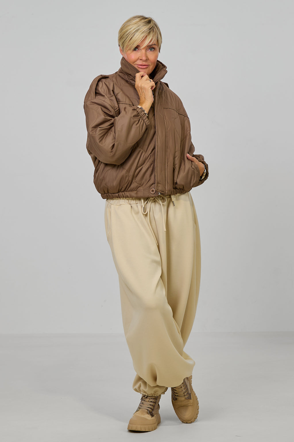 Steppjacke/Blouson, hellbraun