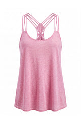 Top with a unique back cutout, pink