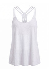 Top with a unique back cutout, white