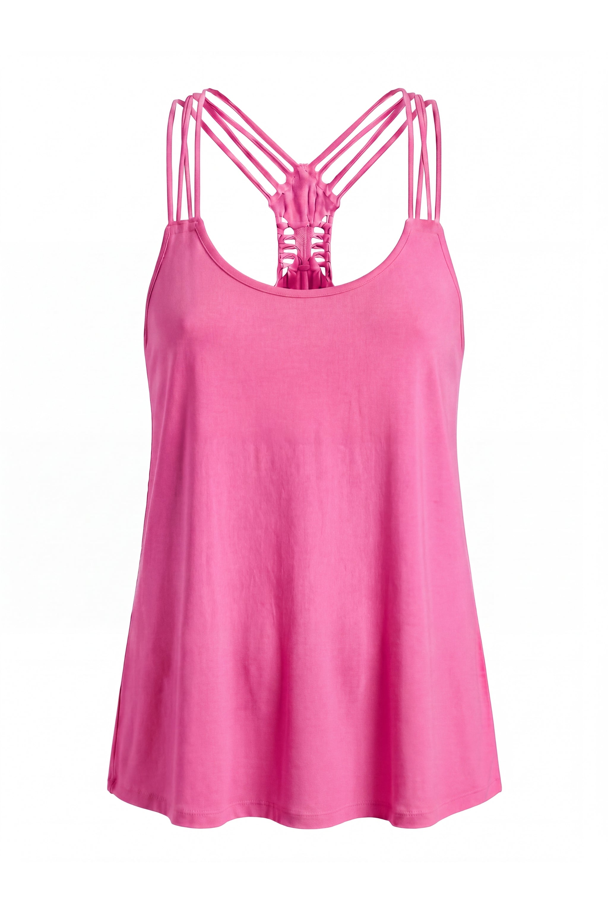 Top mit besonderem Rückenausschnitt, neon pink
