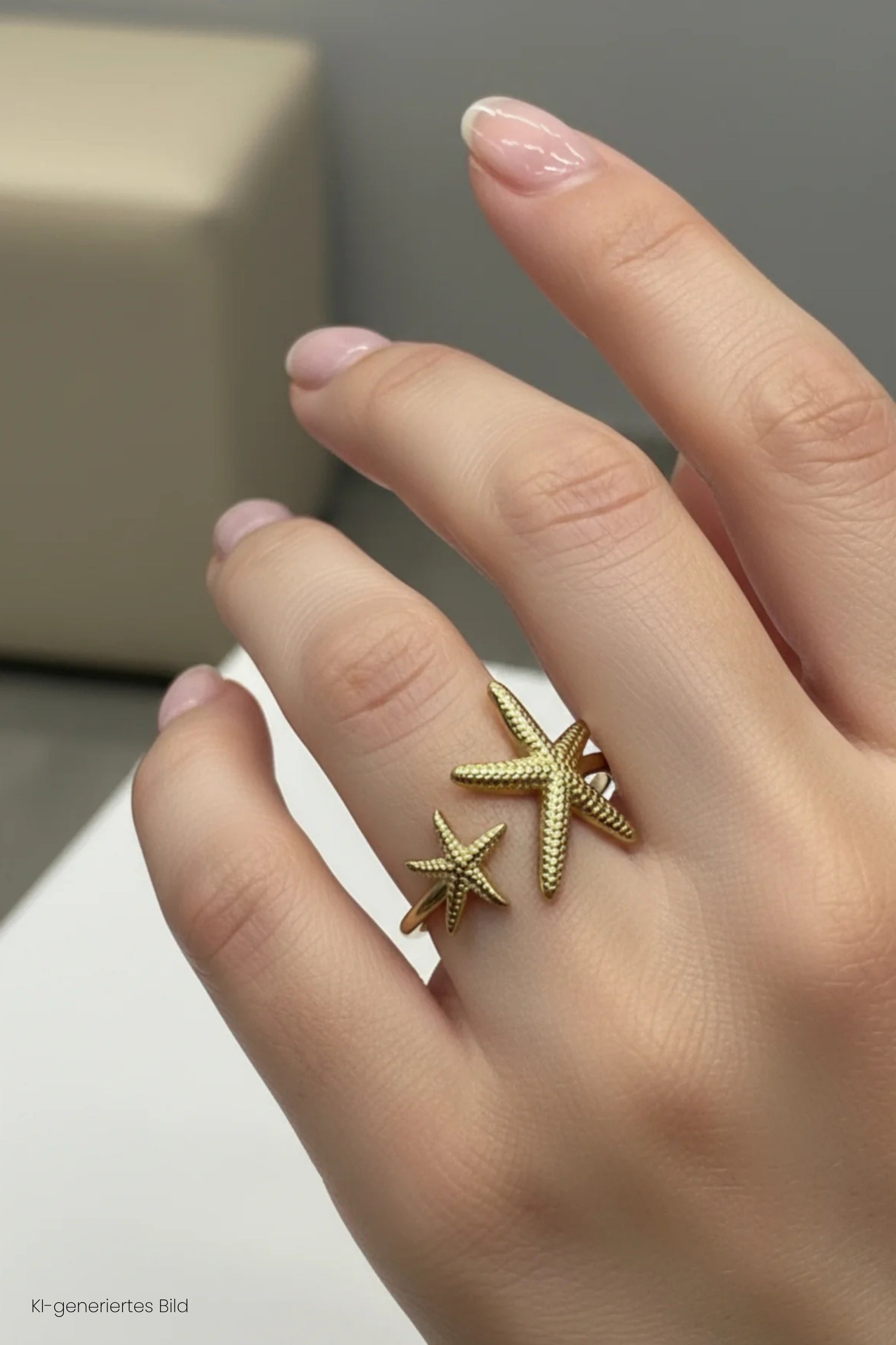 Ring mit Seesternen, gold