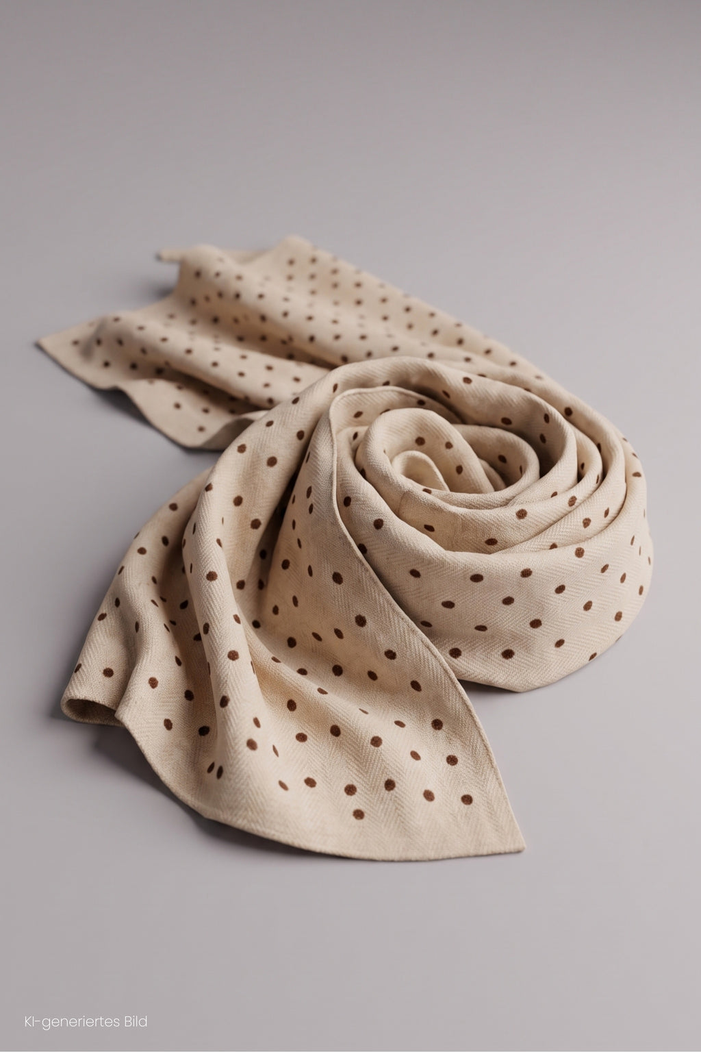 Quadratisches Tuch mit kleinen Punkten, beige-braun
