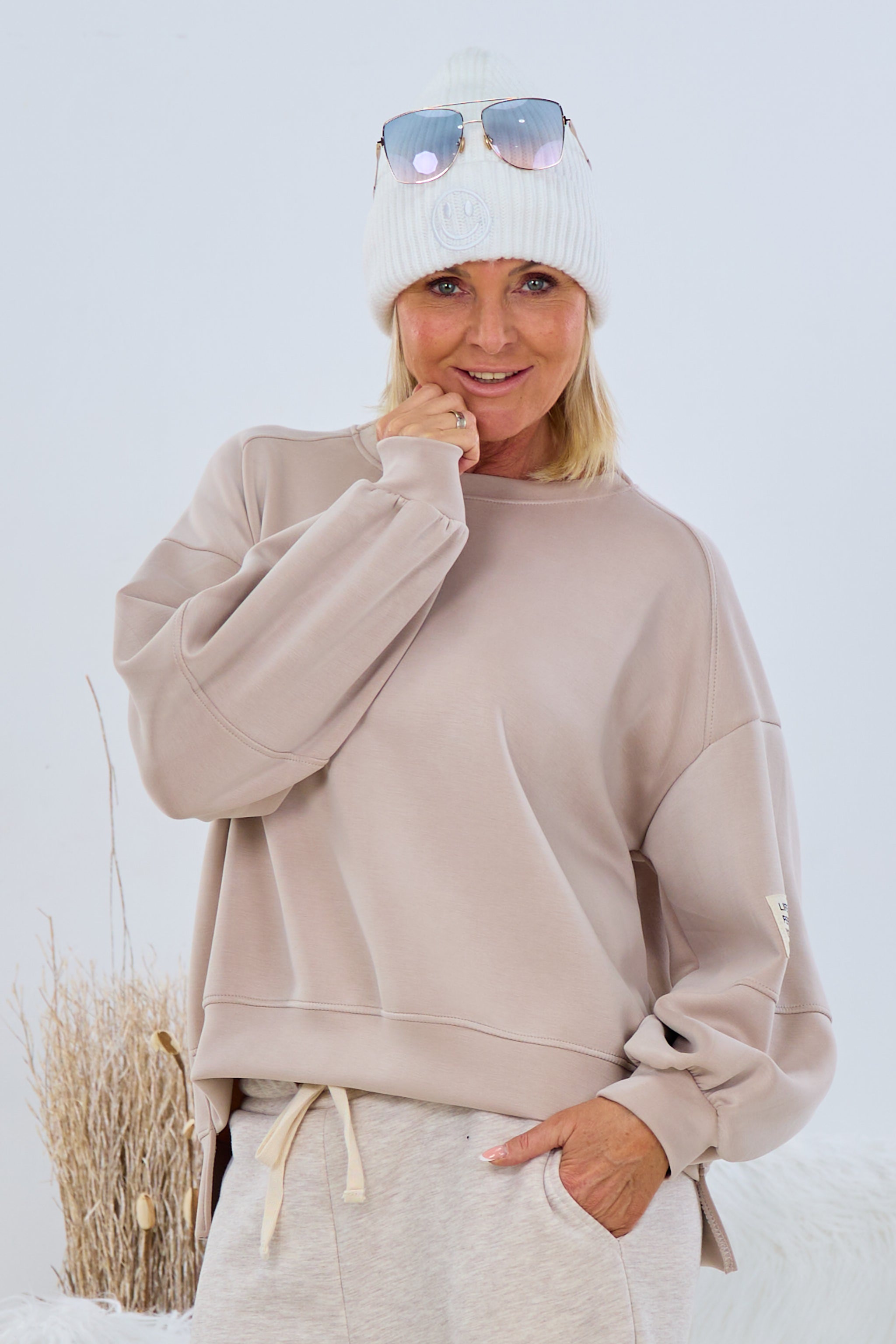 Lässiges Freizeitshirt, beige