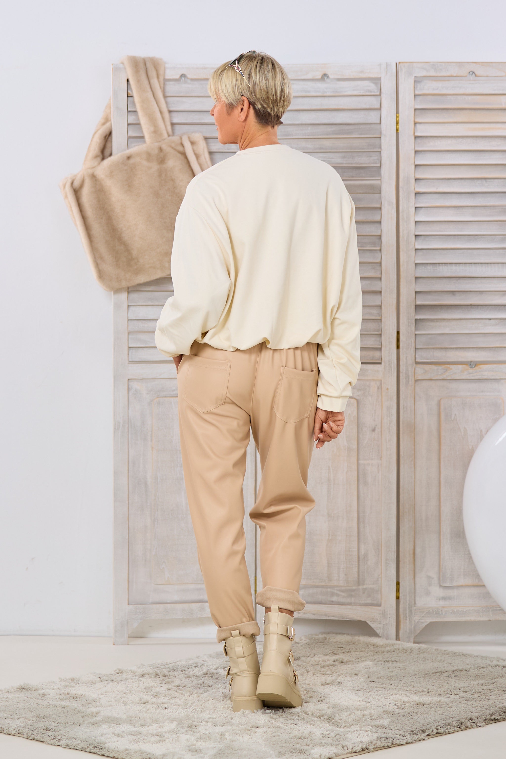 kurzes Sweaty im Balloon-Style, creme