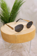 Coole Sonnenbrille mit Metallbügel, gold-anthrazit