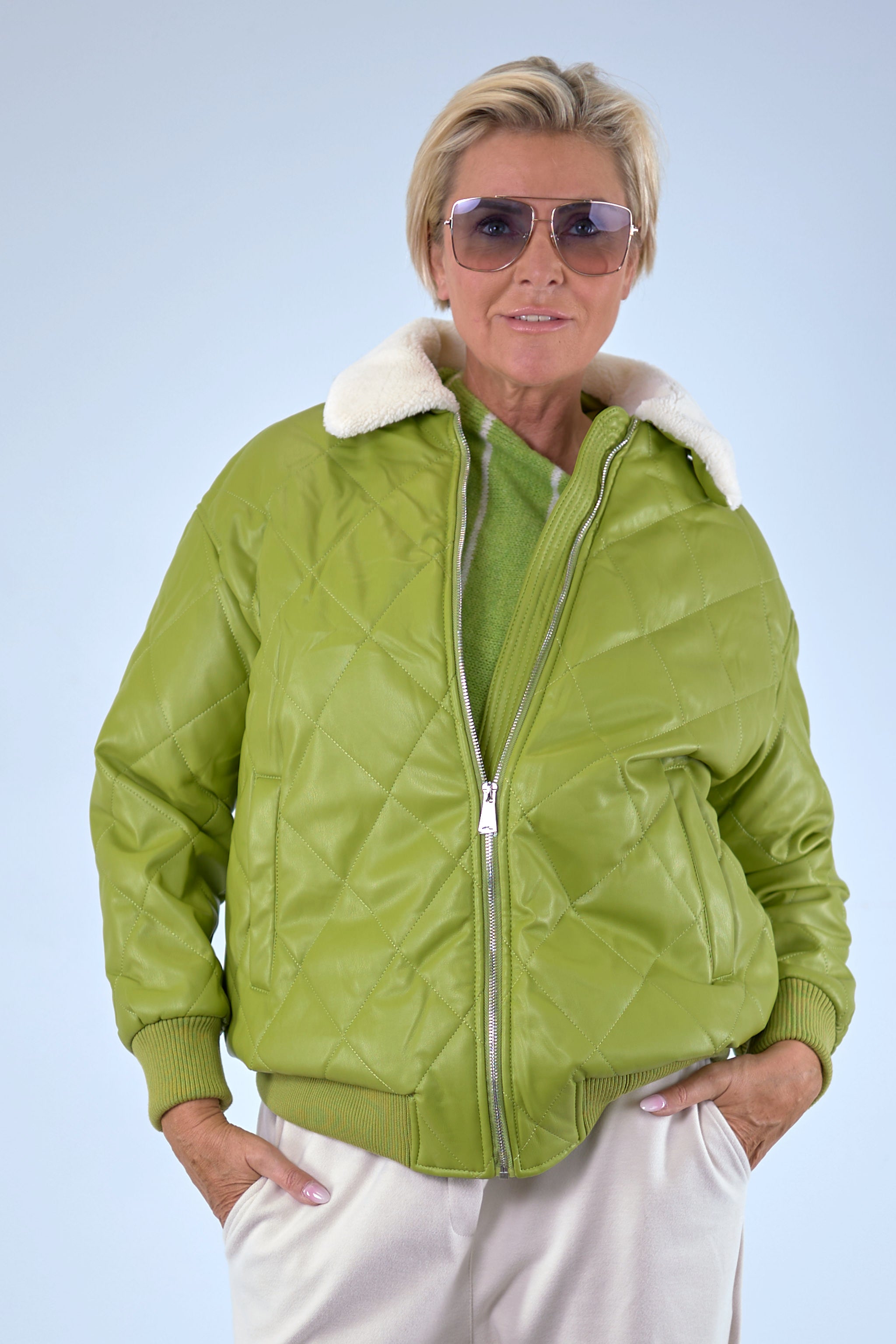 Quilted jacket, green