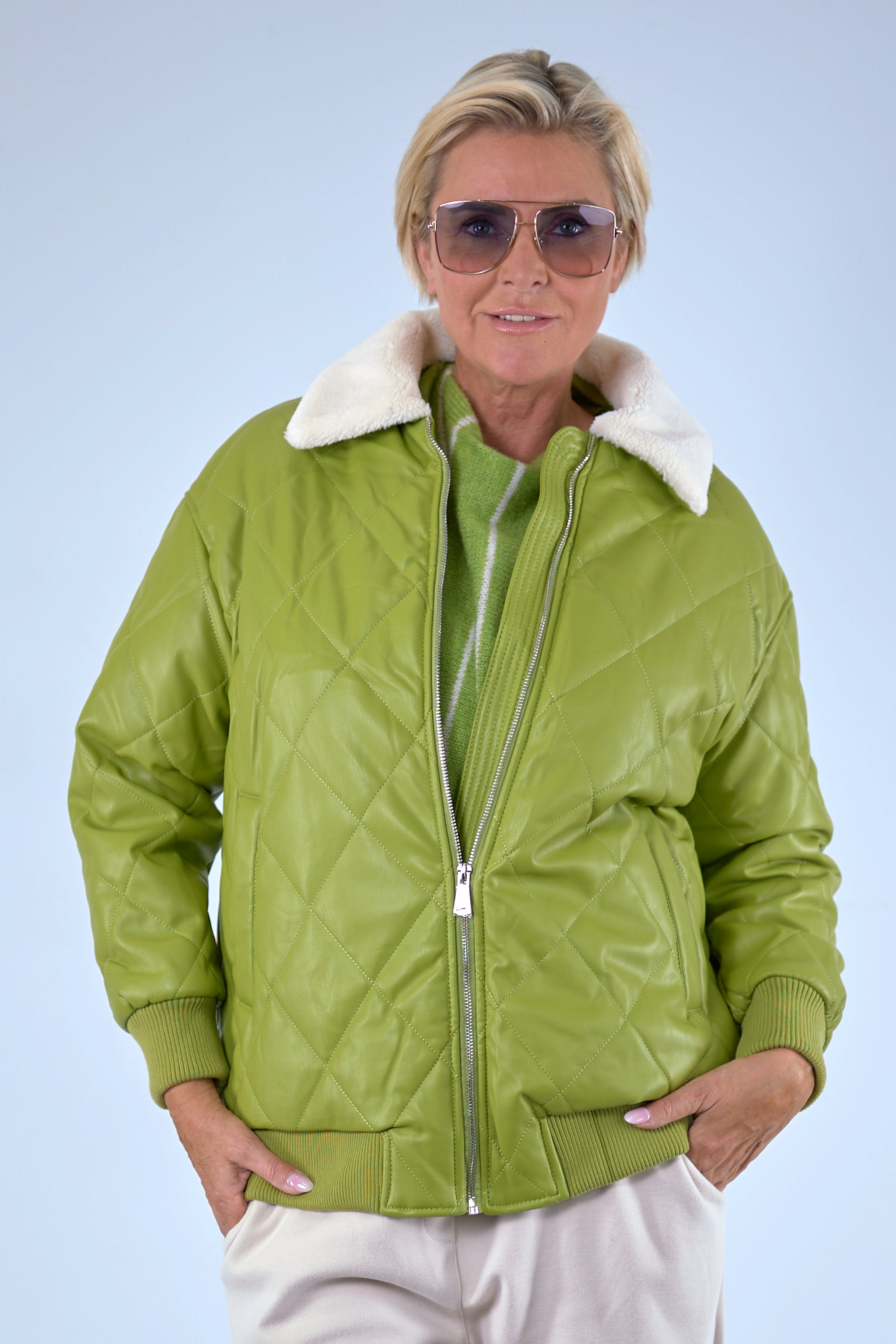 Quilted jacket, green
