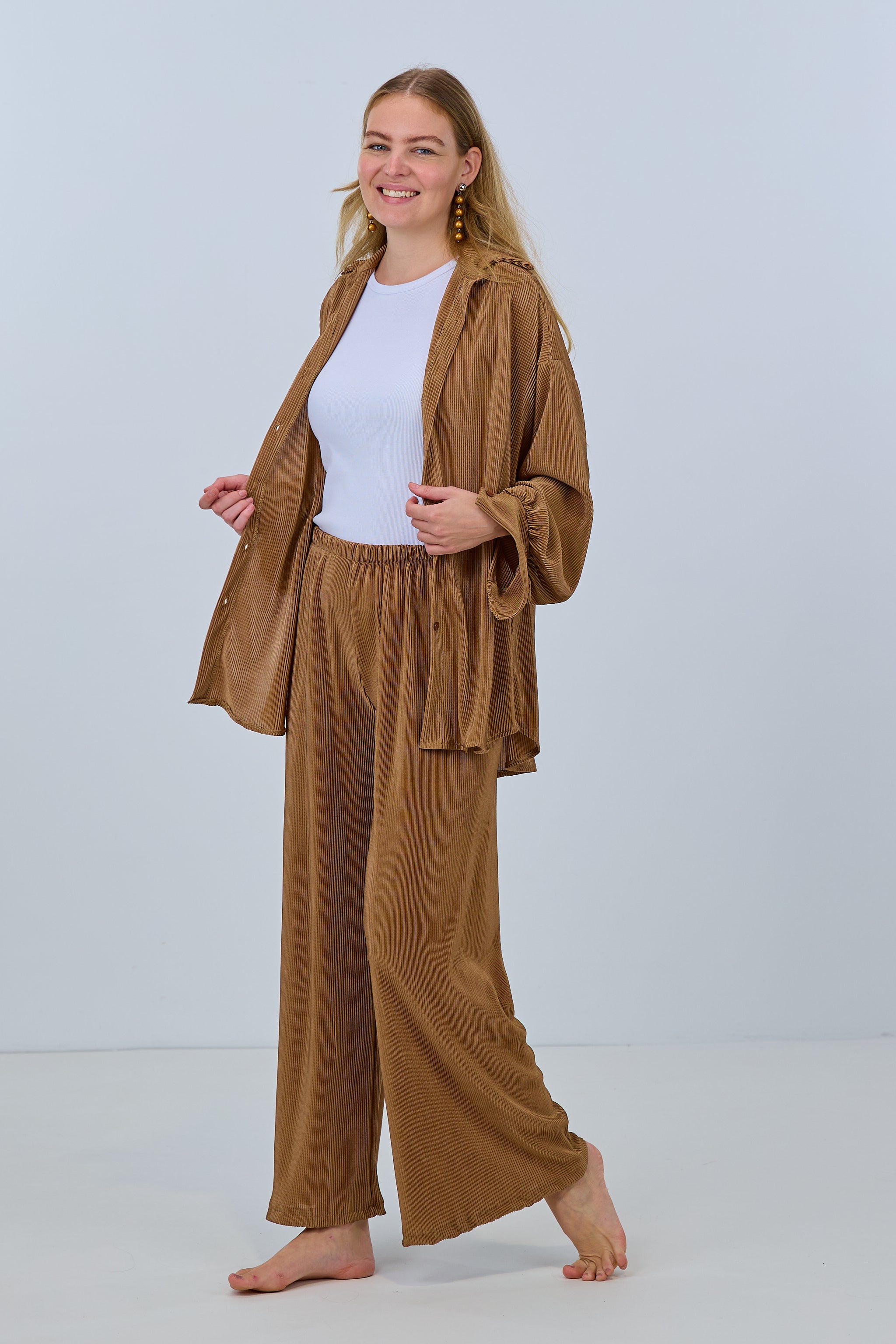 2-Teiler Bluse & Hose, camel von Trends & Lifestyle