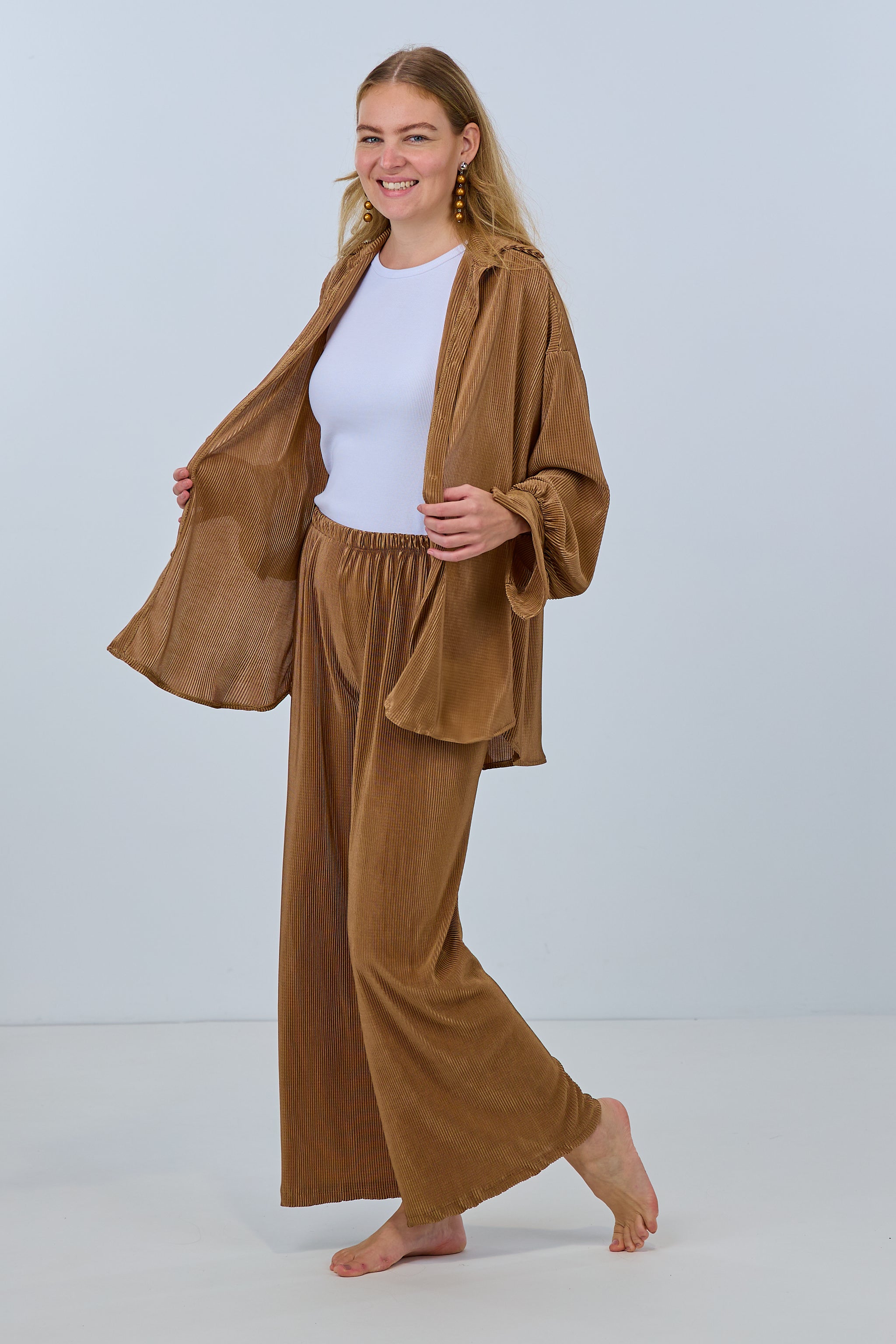 2-Teiler Bluse & Hose, camel von Trends & Lifestyle