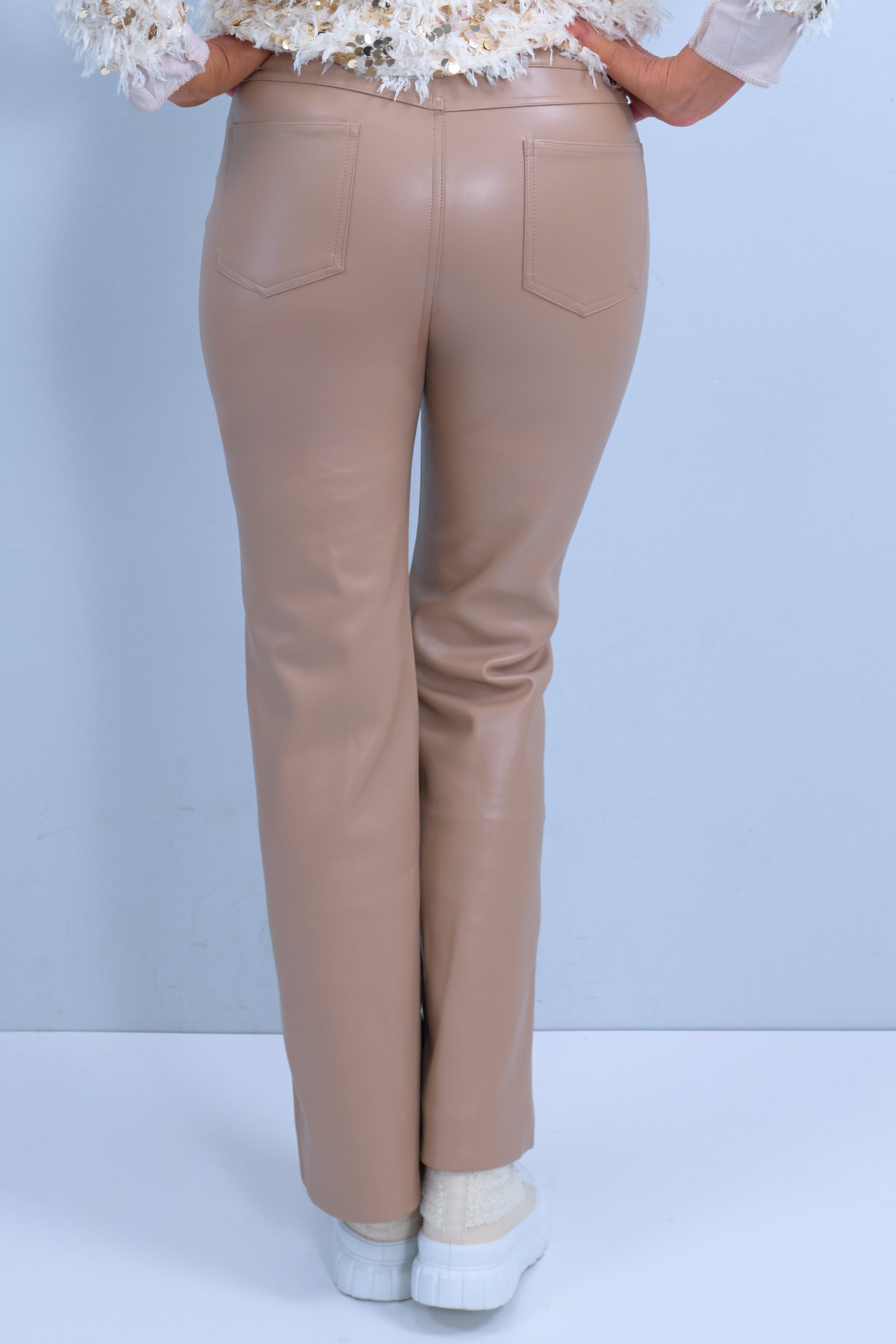 Damen Hosen Lederlook beige Trends & Lifestyle Deutschland GmbH