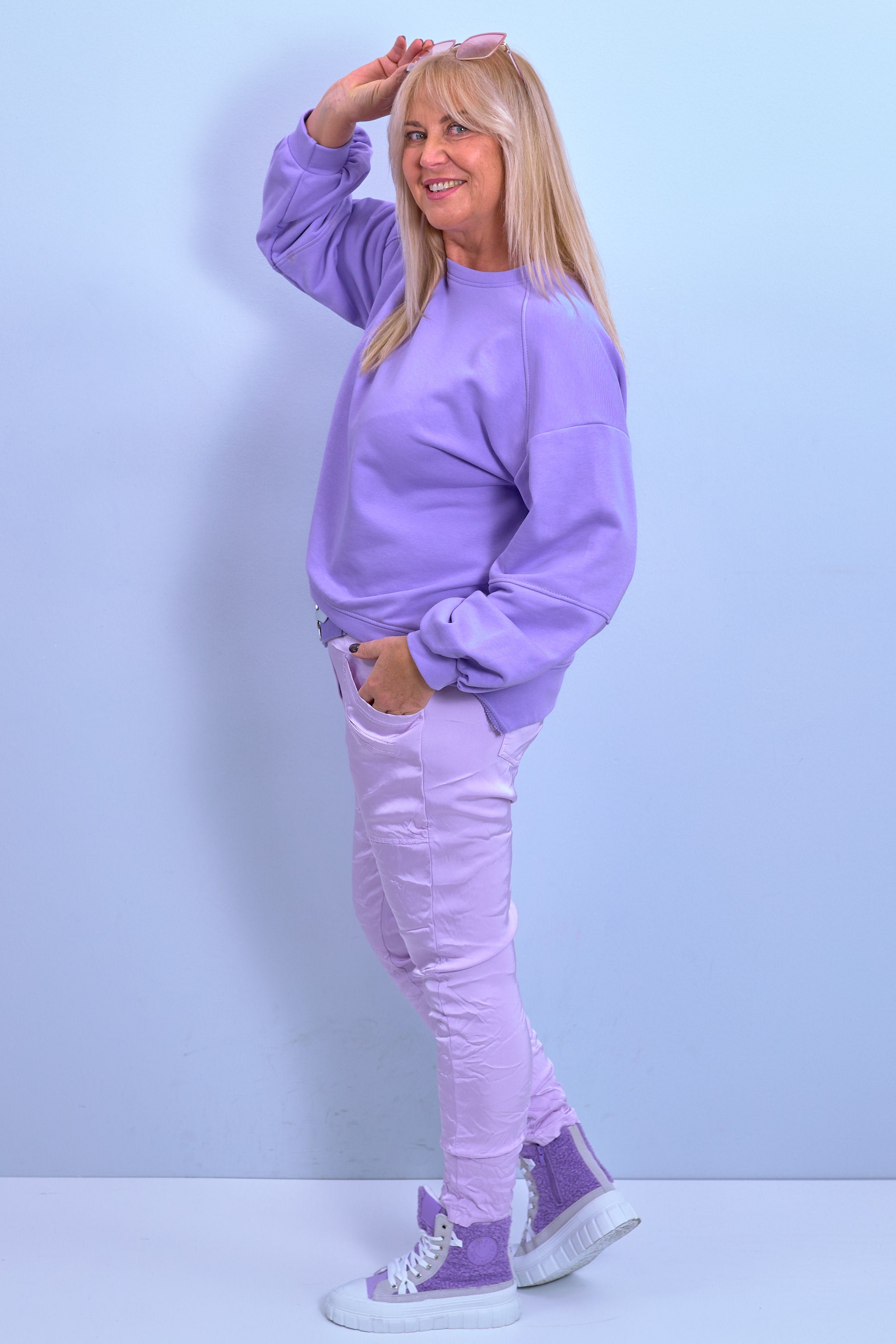 Plain discount lilac sweatshirt