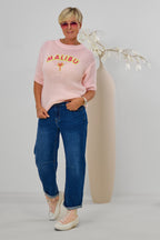 Kurzarm Strickpulli MALIBU, rosa