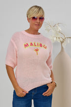 Kurzarm Strickpulli MALIBU, rosa