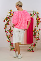 Kurzarm Sweaty mit Raglanärmeln, rosa-neon pink