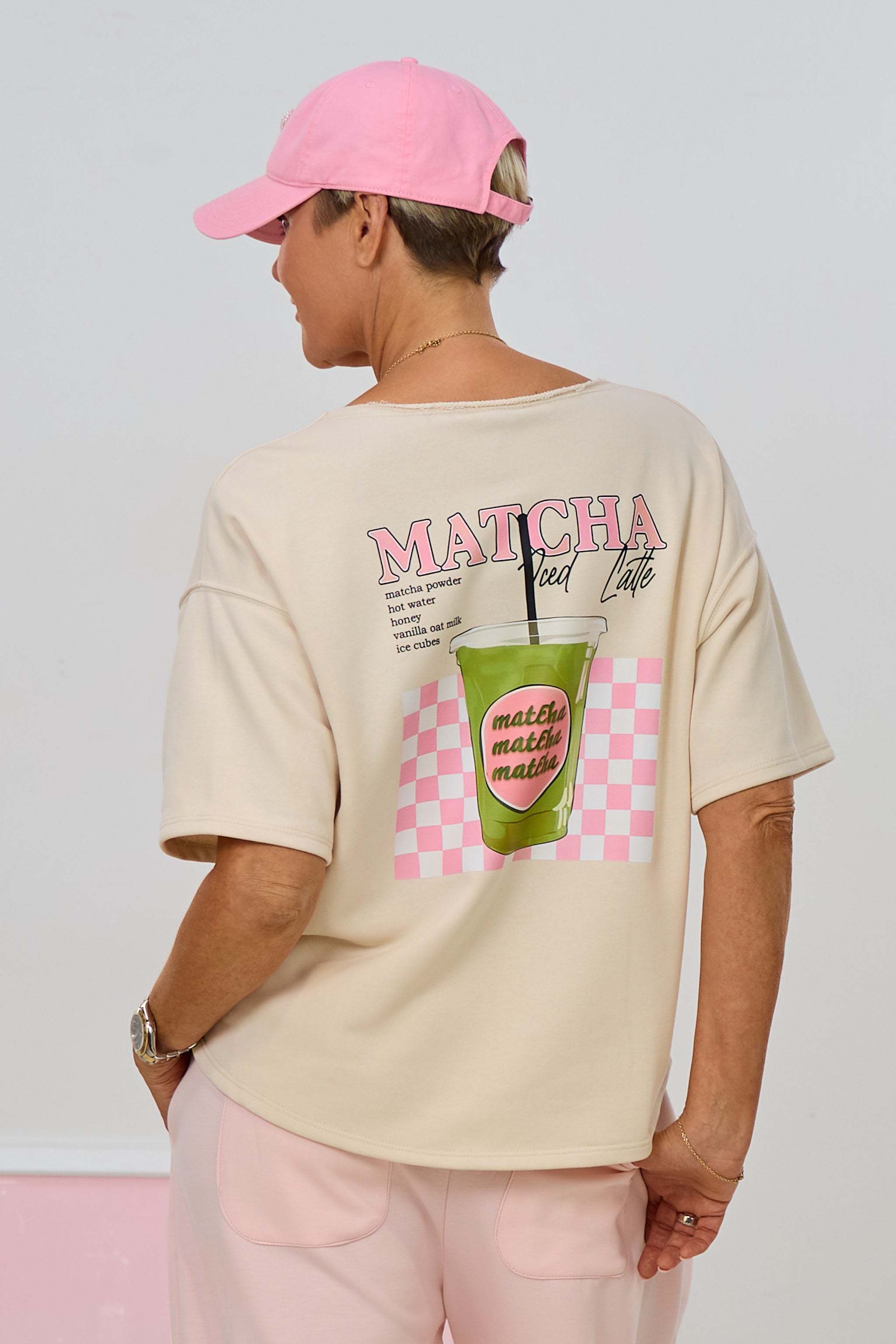 kurzarm Sweaty MATCHA, beige