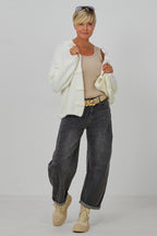 Jeans im leichten Balloon-Style, anthrazit