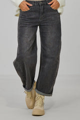Jeans in a lightweight balloon style, anthracite