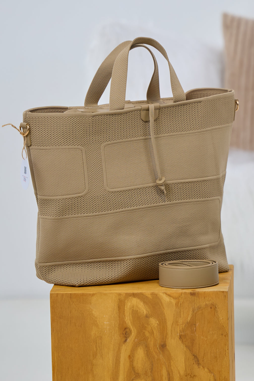 Shopper "c'est la vie", taupe