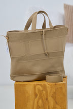 Shopper "c'est la vie", taupe