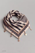 Weiches Tuch mit Charms, anthrazit-taupe-beige