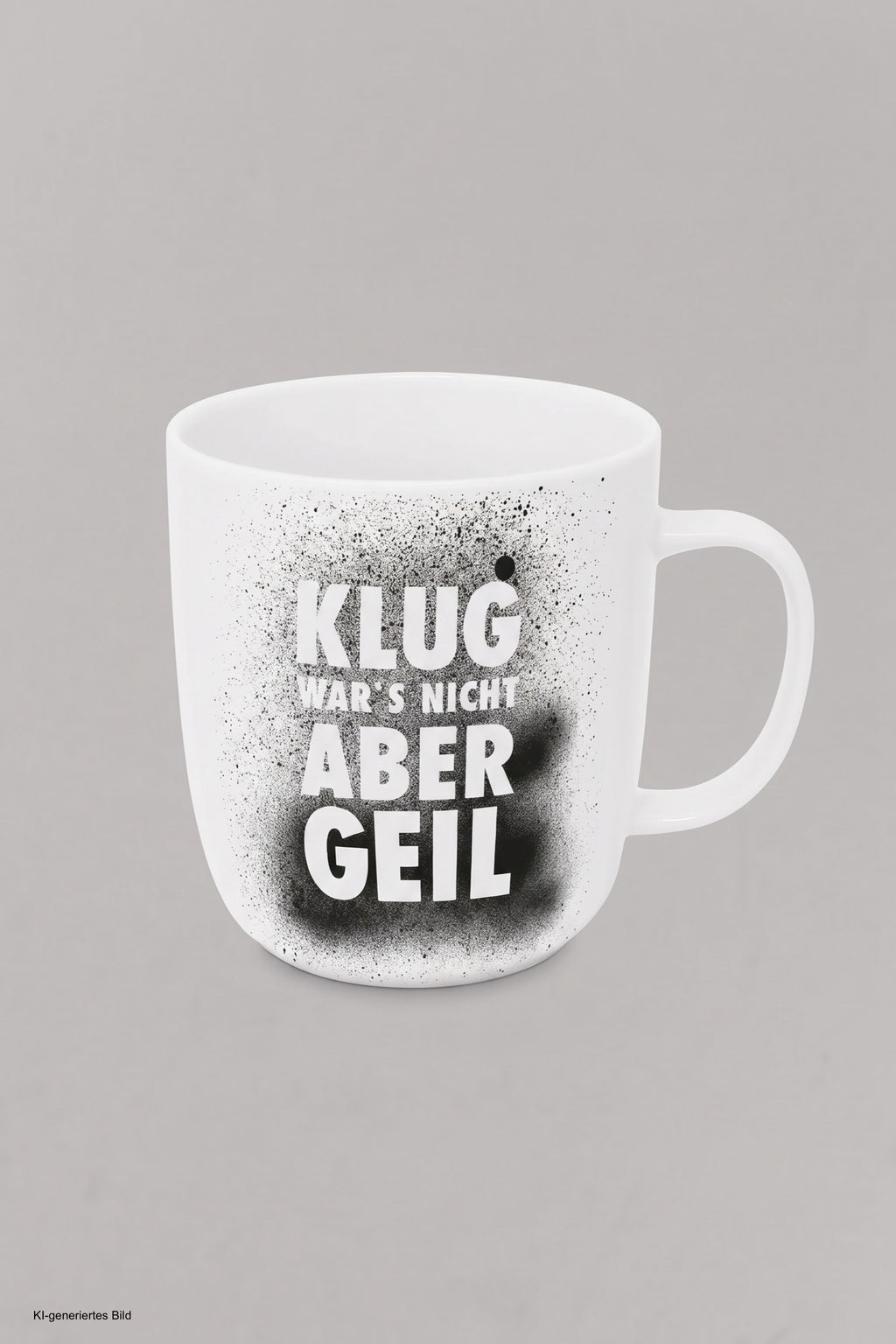 Tasse: klug war´s nicht, weiß-schwarz