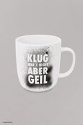 Tasse: klug war´s nicht, weiß-schwarz