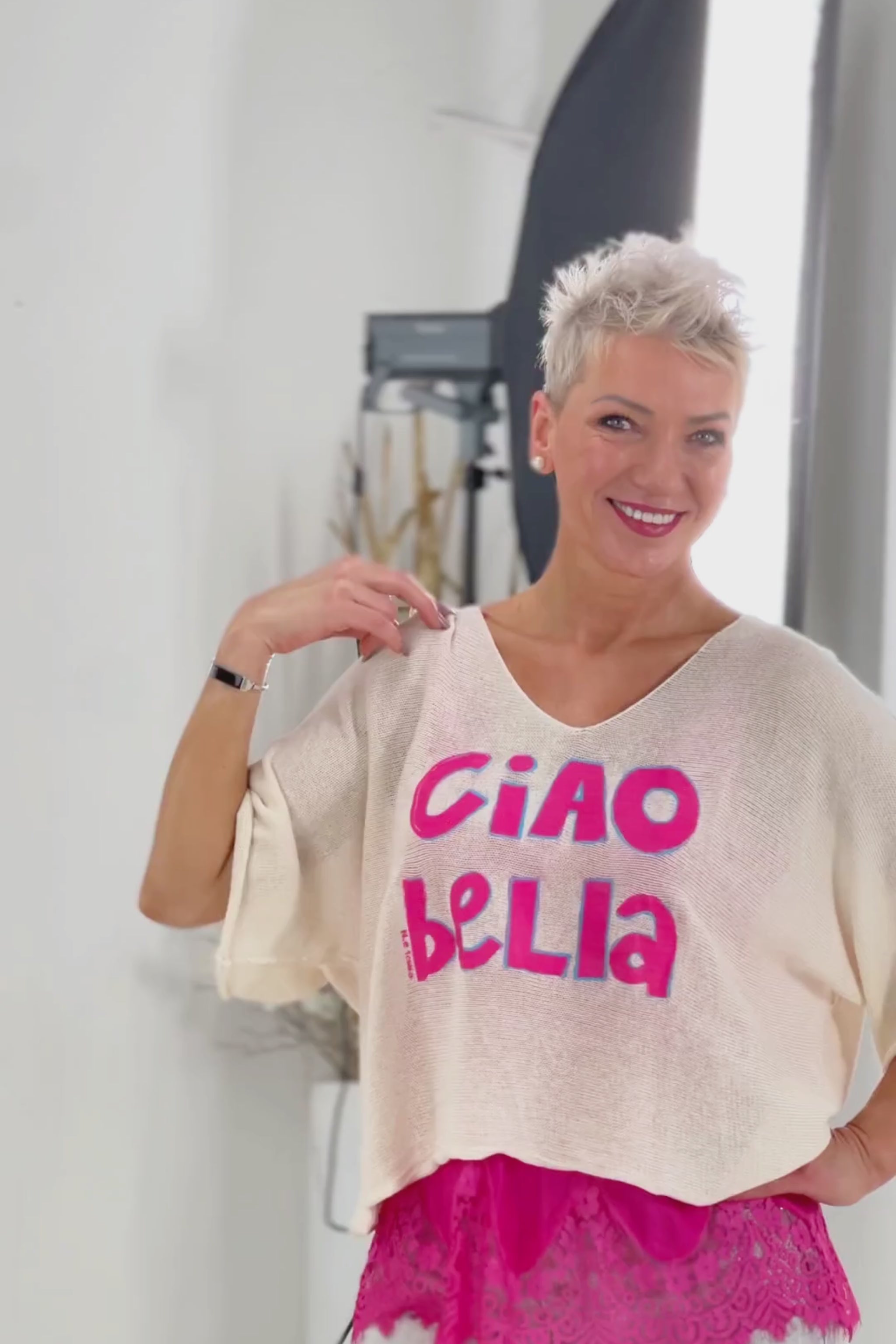 Strickpulli CIAO BELLA, beige-pink