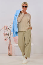 Hose "Loose LouTZ cropped", beige