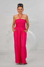 Gesmokter Overall, pink