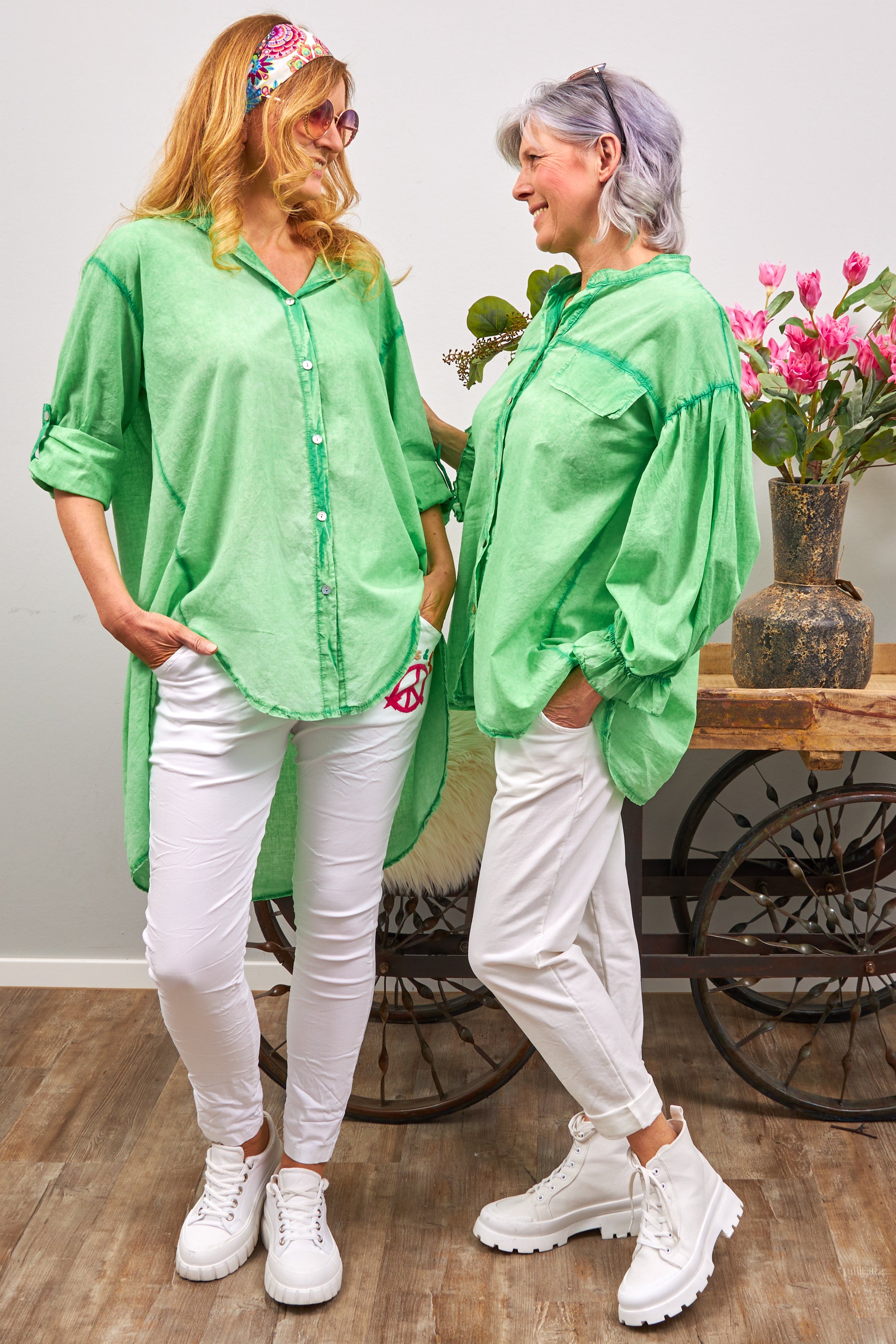 Oversized blouse, green